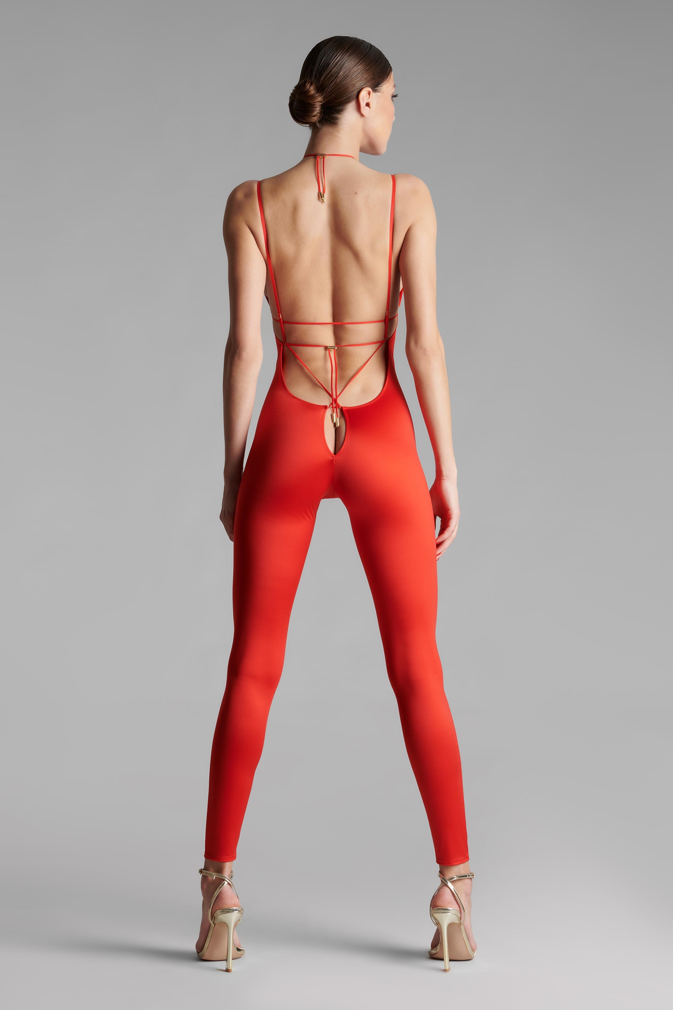 Open back strappy jumpsuit - French Kiss