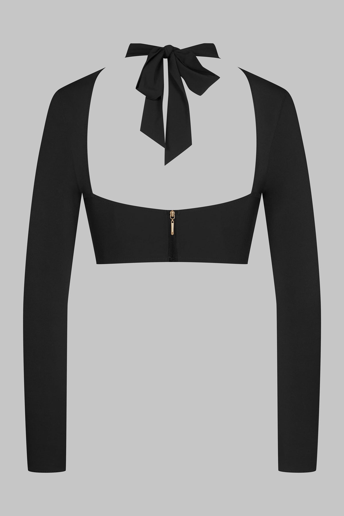Long-Sleeve Halter Top - Nuit Fauve