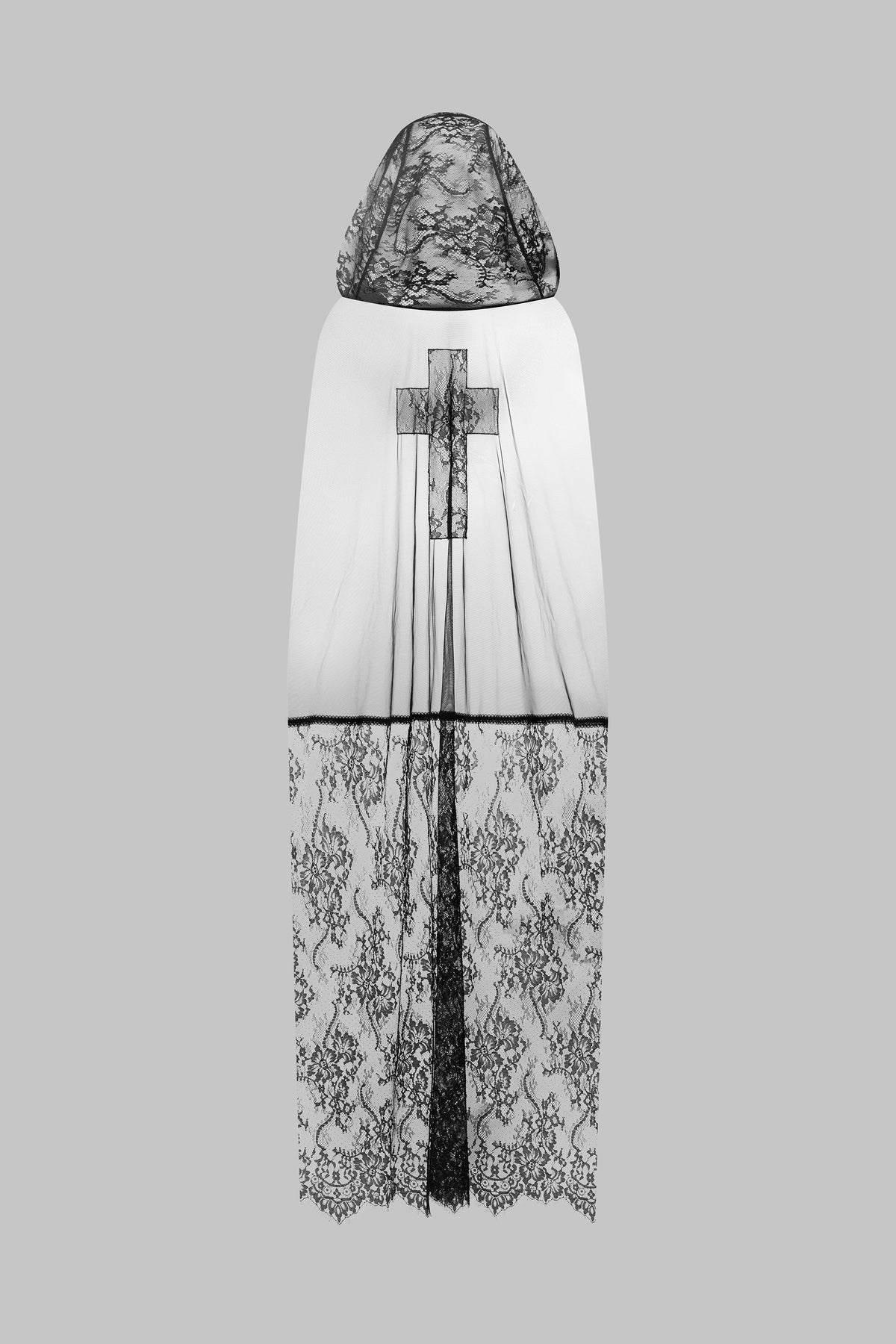 Cross Sheer Lace Cape - Inspiration Divine