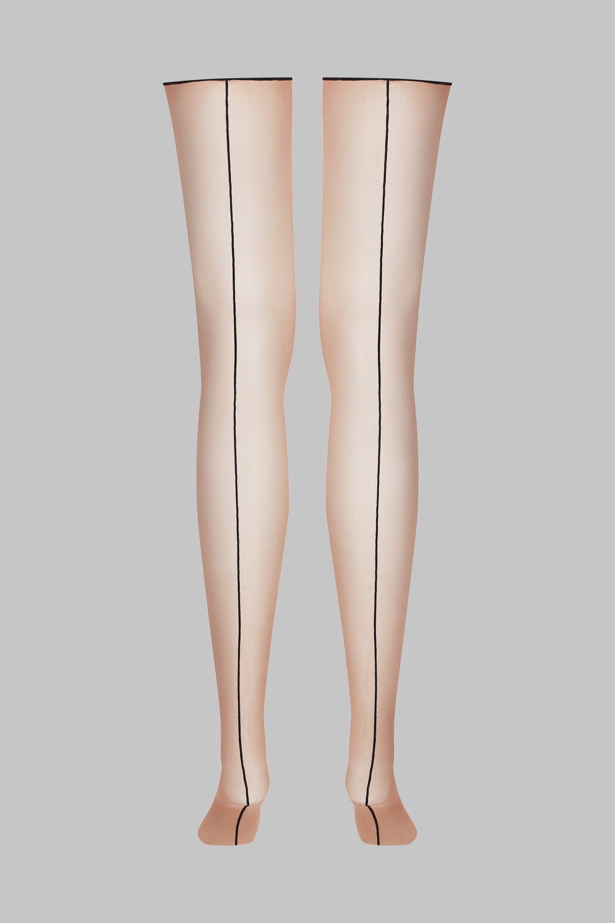 Cut and curled back seamed stockings - 20D - LEGWEAR
