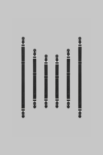 Double suspenders straps - Black/Silver - Signature