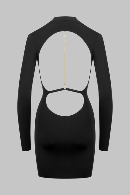 Backless Dress with Jewelry - Tapage Nocturne