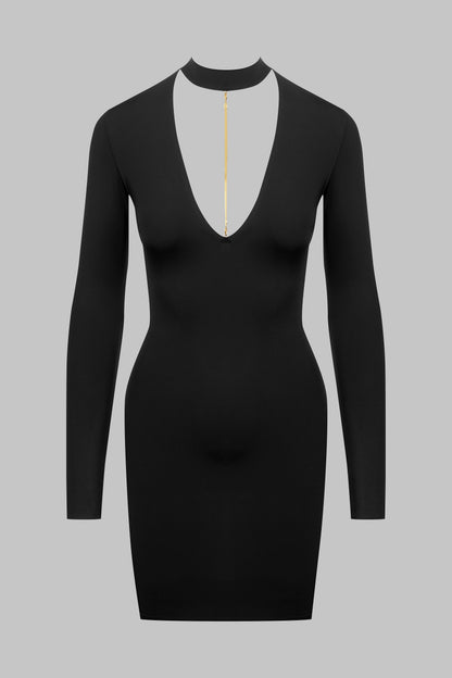 Backless Dress with Jewelry - Tapage Nocturne