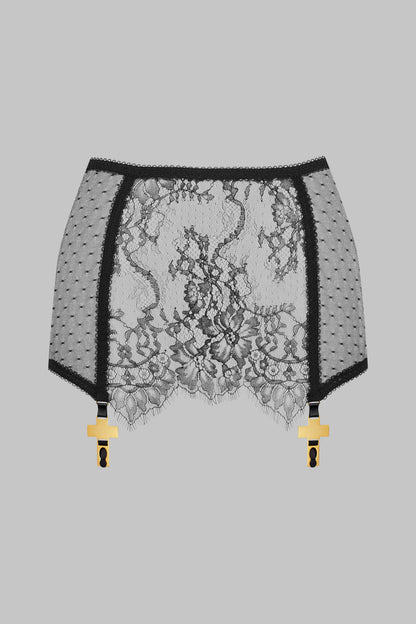 Mini Skirt with Cross Suspender Straps - Inspiration Divine