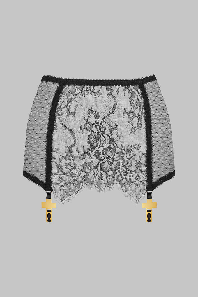 Mini Skirt with Cross Suspender Straps - Inspiration Divine