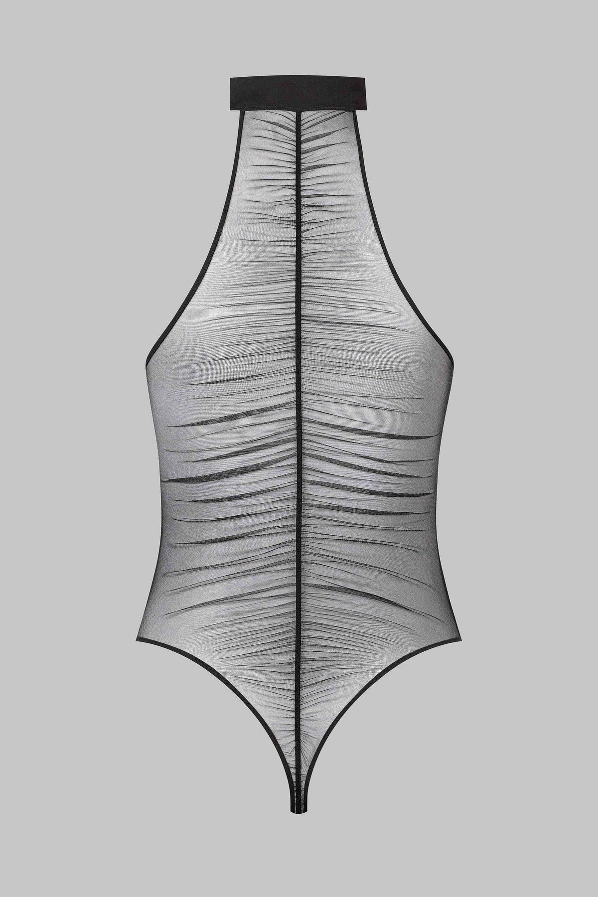 Halter-Neck Thong Bodysuit - Nuit Fauve