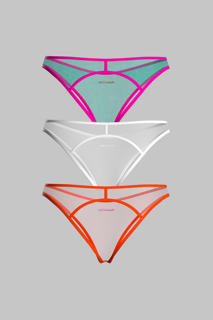 Set of 3 Open Panties - Panorama
