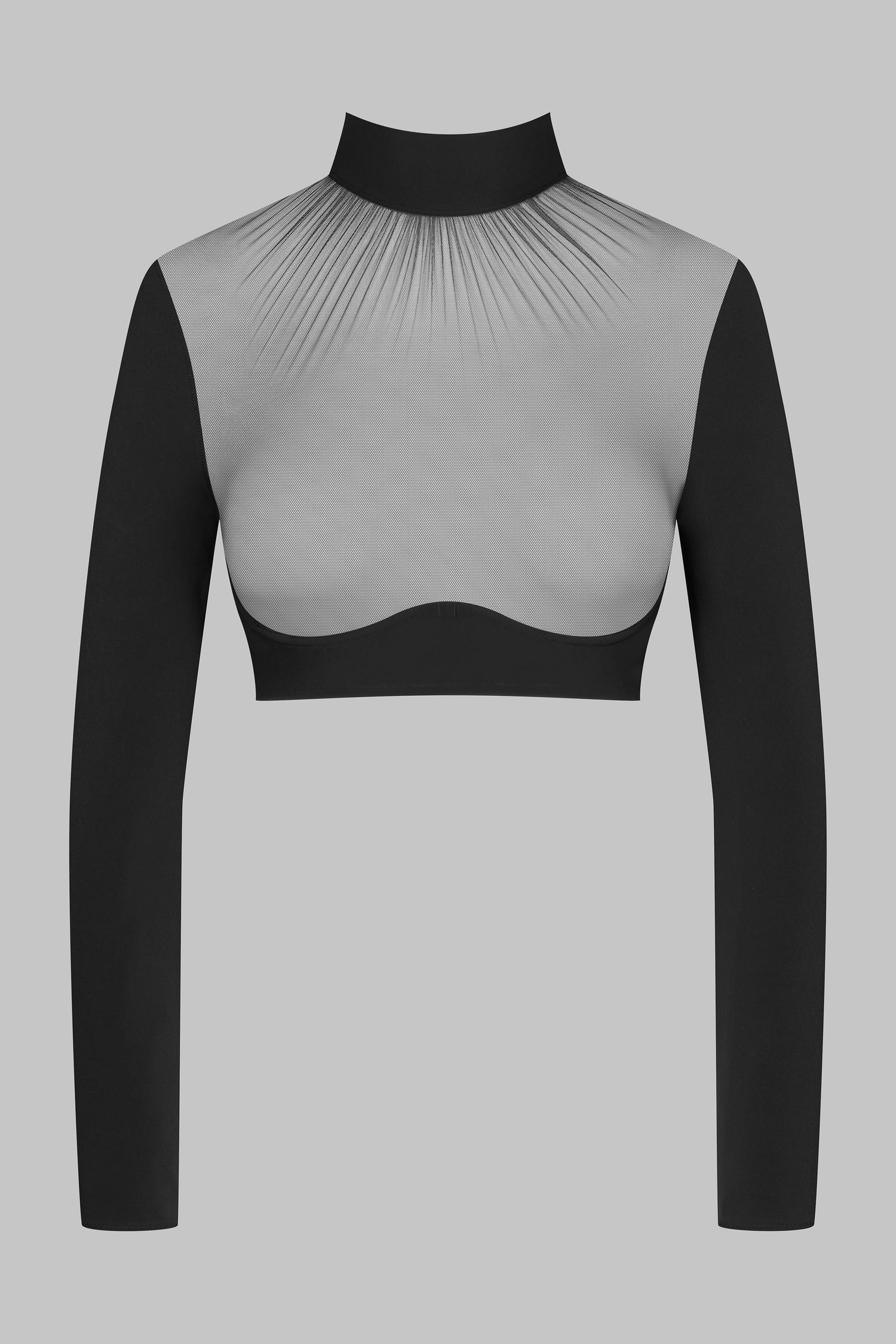 Long-Sleeve Halter Top - Nuit Fauve