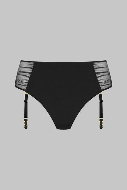 Openable Garter Tanga - Nuit Fauve