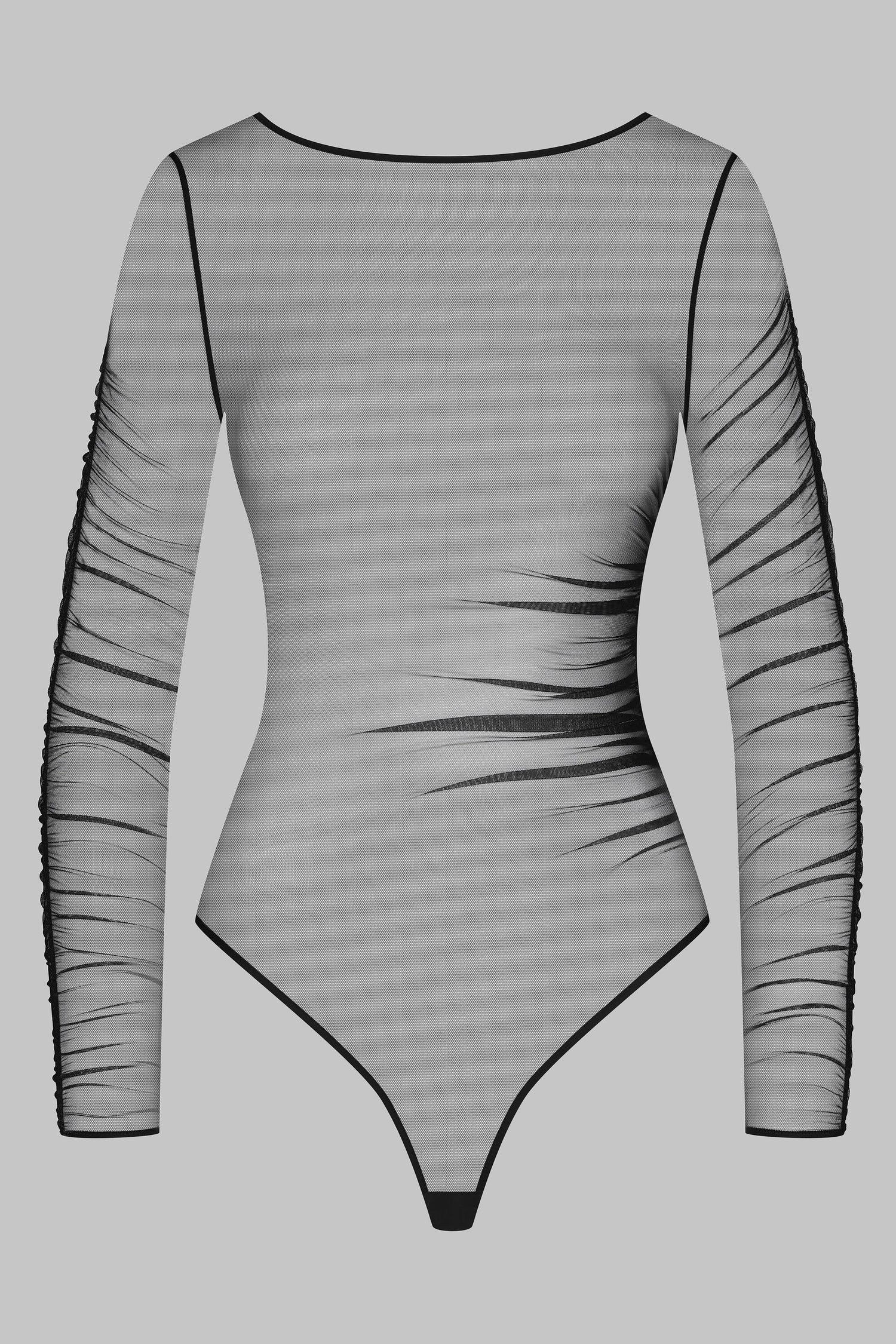 Sheer Thong Bodysuit - Nuit Fauve