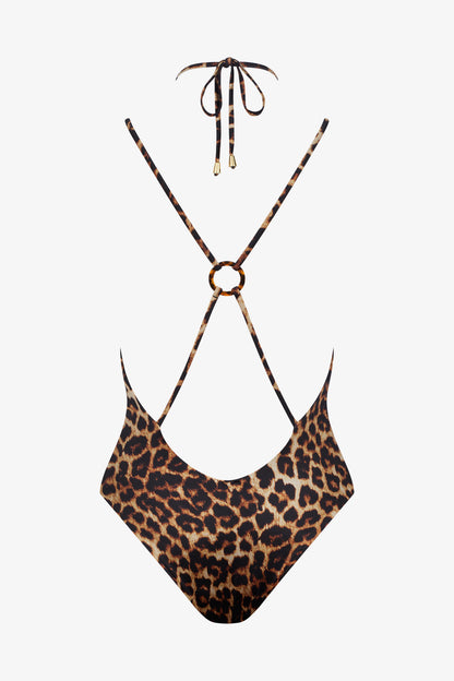 Swimsuit Straps One-Piece - Safari