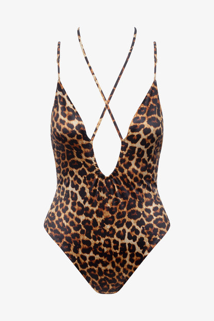 Swimsuit Straps One-Piece - Safari