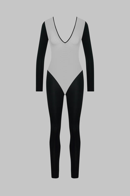 Long Sleeve Backless Catsuit - Pure Tentation