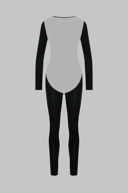 Long Sleeve Backless Catsuit - Pure Tentation