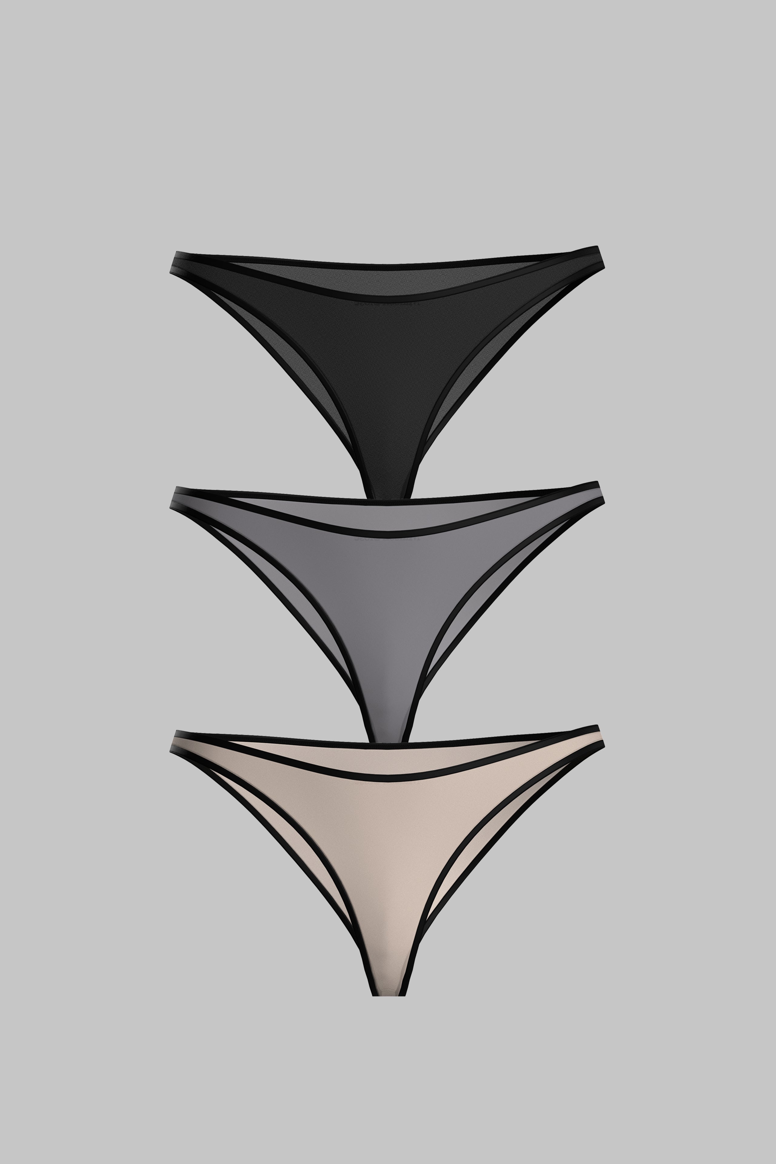Set of 3 Panties - La Parisienne