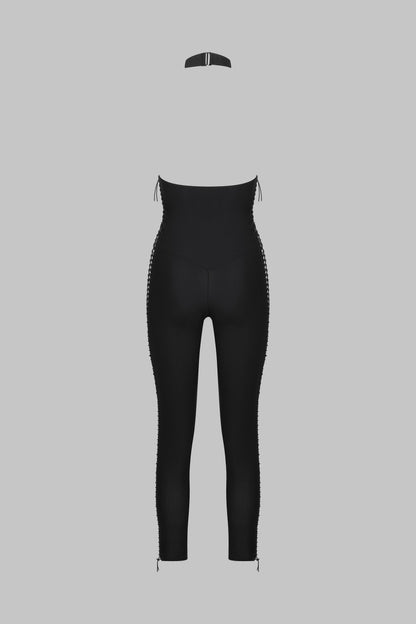 Jumpsuit with american collar - Nuit Infinie