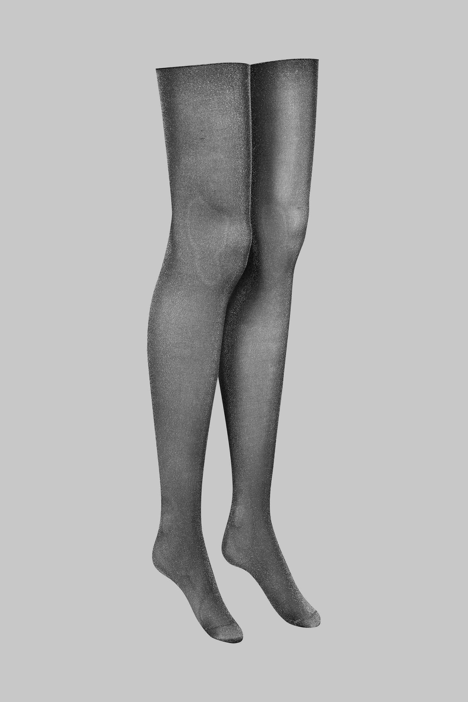 Lurex cut and curled sheer stockings - 20D - LEGWEAR
