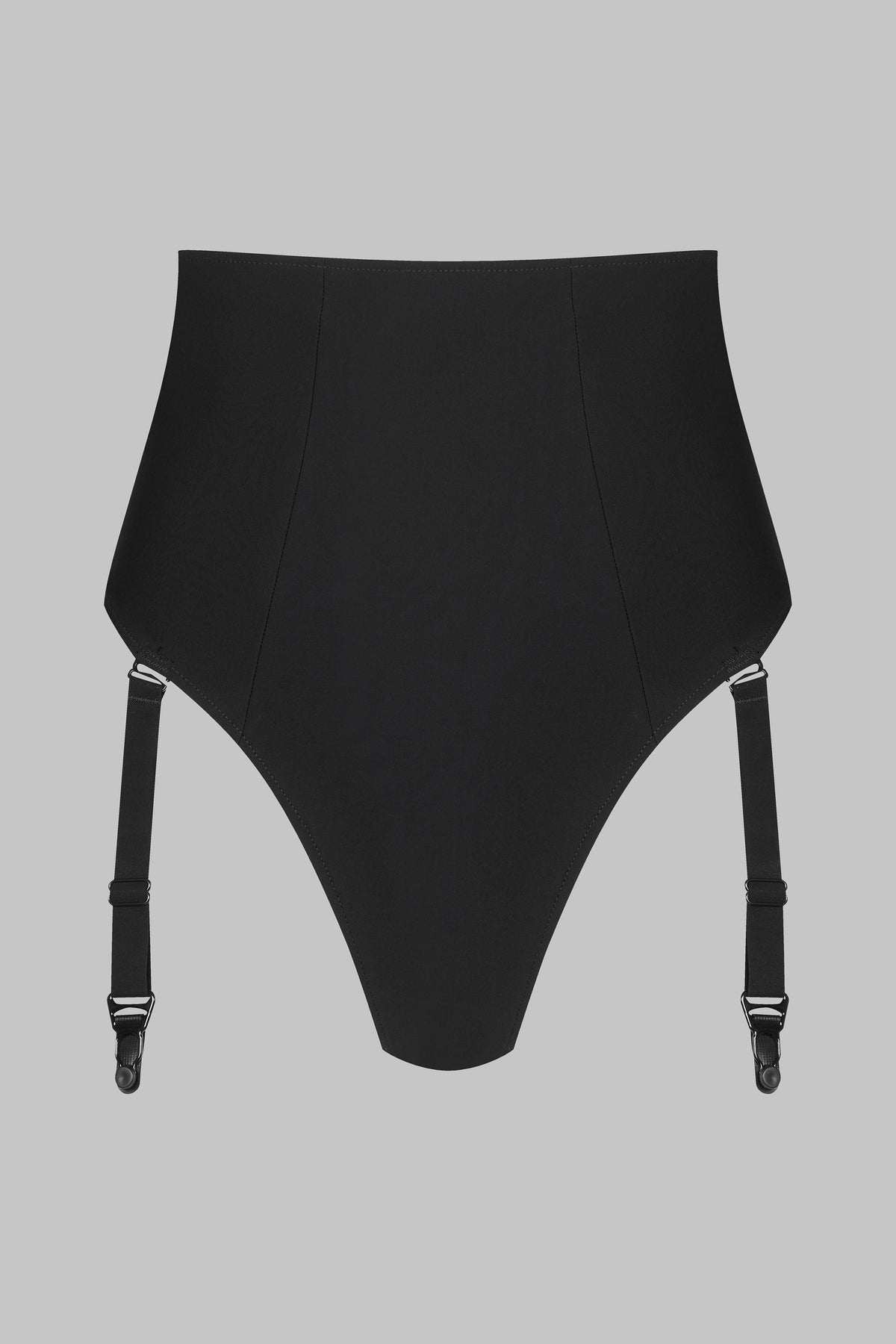 High waist tanga with suspenders - Nuit Infinie