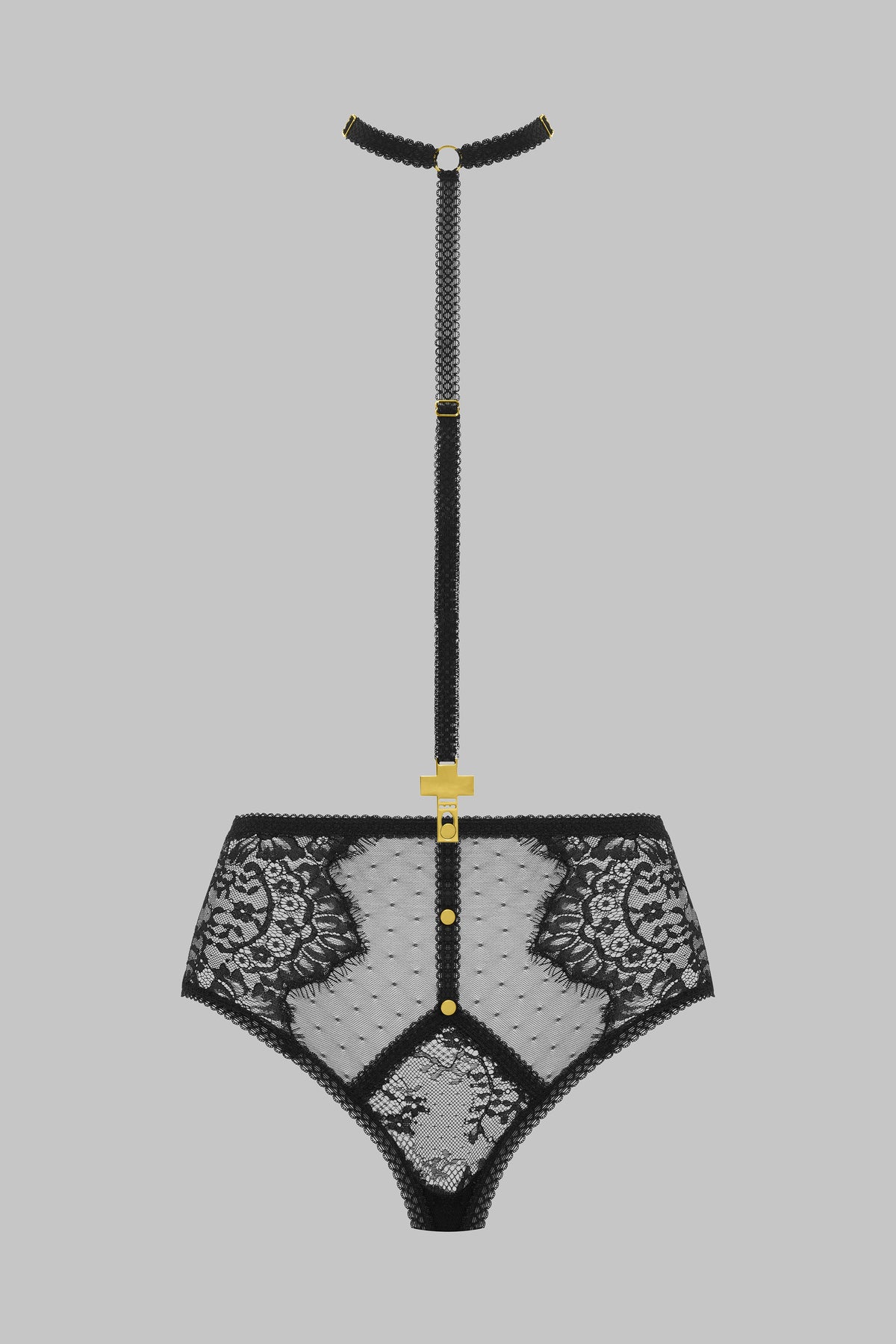 Cross Harness High-Waist Briefs - Inspiration Divine