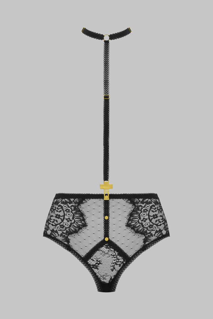 Cross Harness High-Waist Briefs - Inspiration Divine