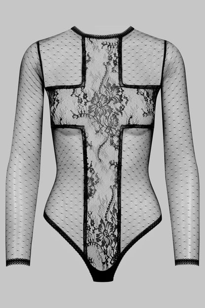 Cross Long-Sleeve Bodysuit - Inspiration Divine