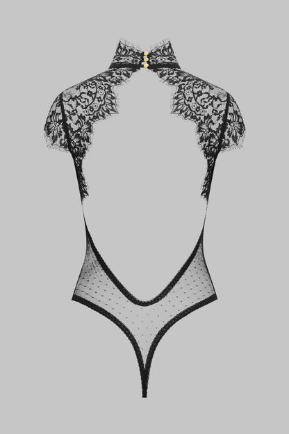 Backless Lace Thong Bodysuit - Inspiration Divine