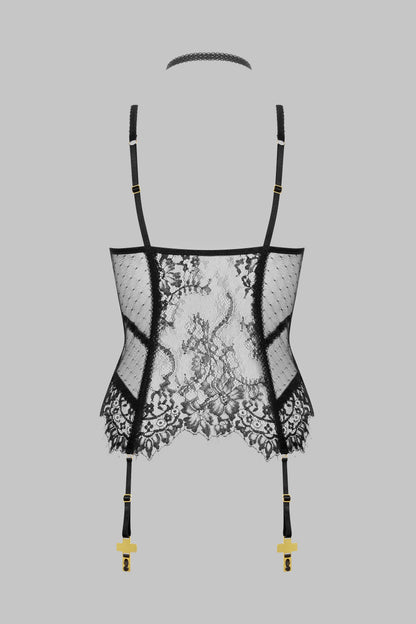 Open Corset with Cross Harness and Suspender Straps - Inspiration Divine