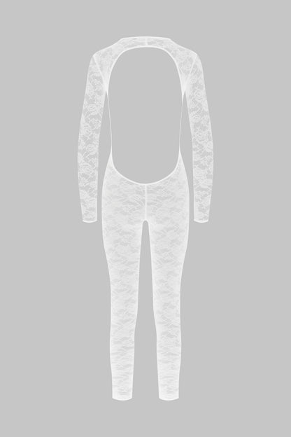 Long sleeve backless jumpsuit - Flashback