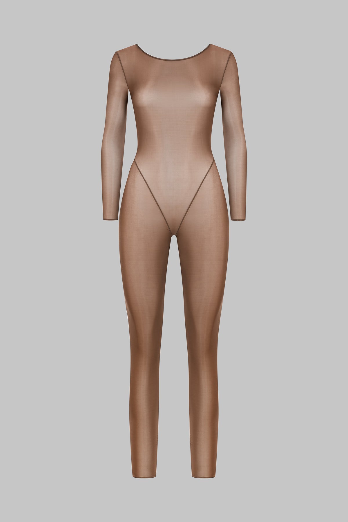 Open Back Long Sleeve Jumpsuit - French Kiss Light