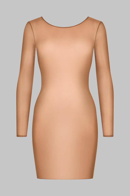 Short Open Back Long Sleeve Dress - French Kiss Light