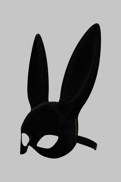 Velvet bunny mask with pompom - Les Fétiches