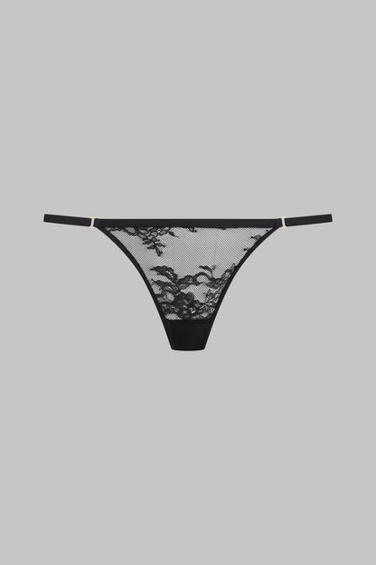 Openable lace thong 