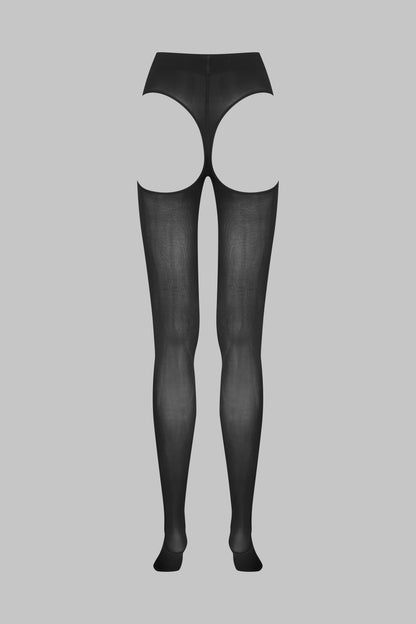 Backless Tights 70D - Black - Maison Close x Scandale -  LEGWEAR