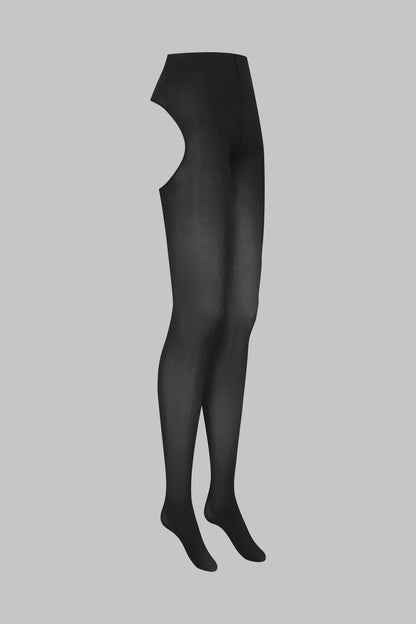 Backless Tights 70D - Black - Maison Close x Scandale -  LEGWEAR