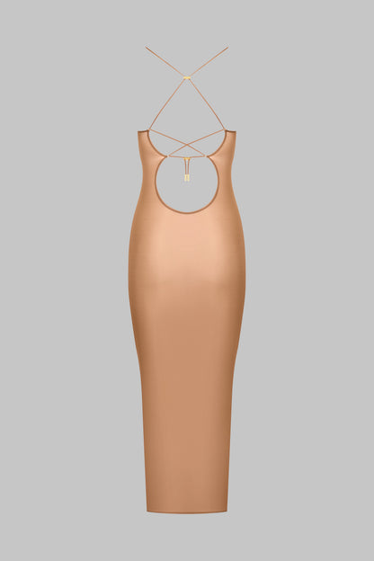 Midi Open Back Dress - French Kiss Light