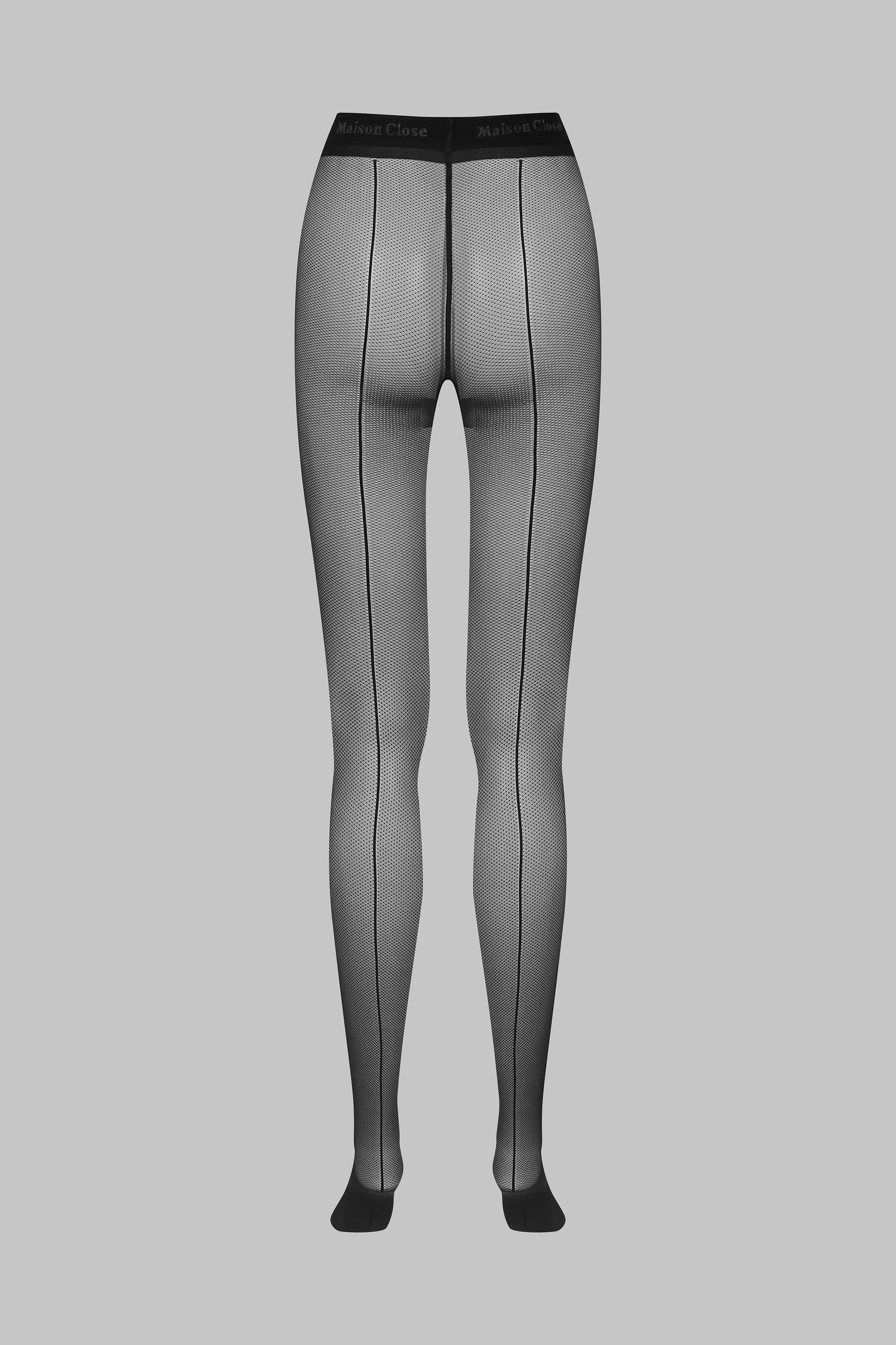 Signature Back Seam Fishnet Illusion Tights - 25D - LEGWEAR