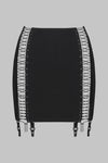 Short skirt with suspenders - Nuit Infinie