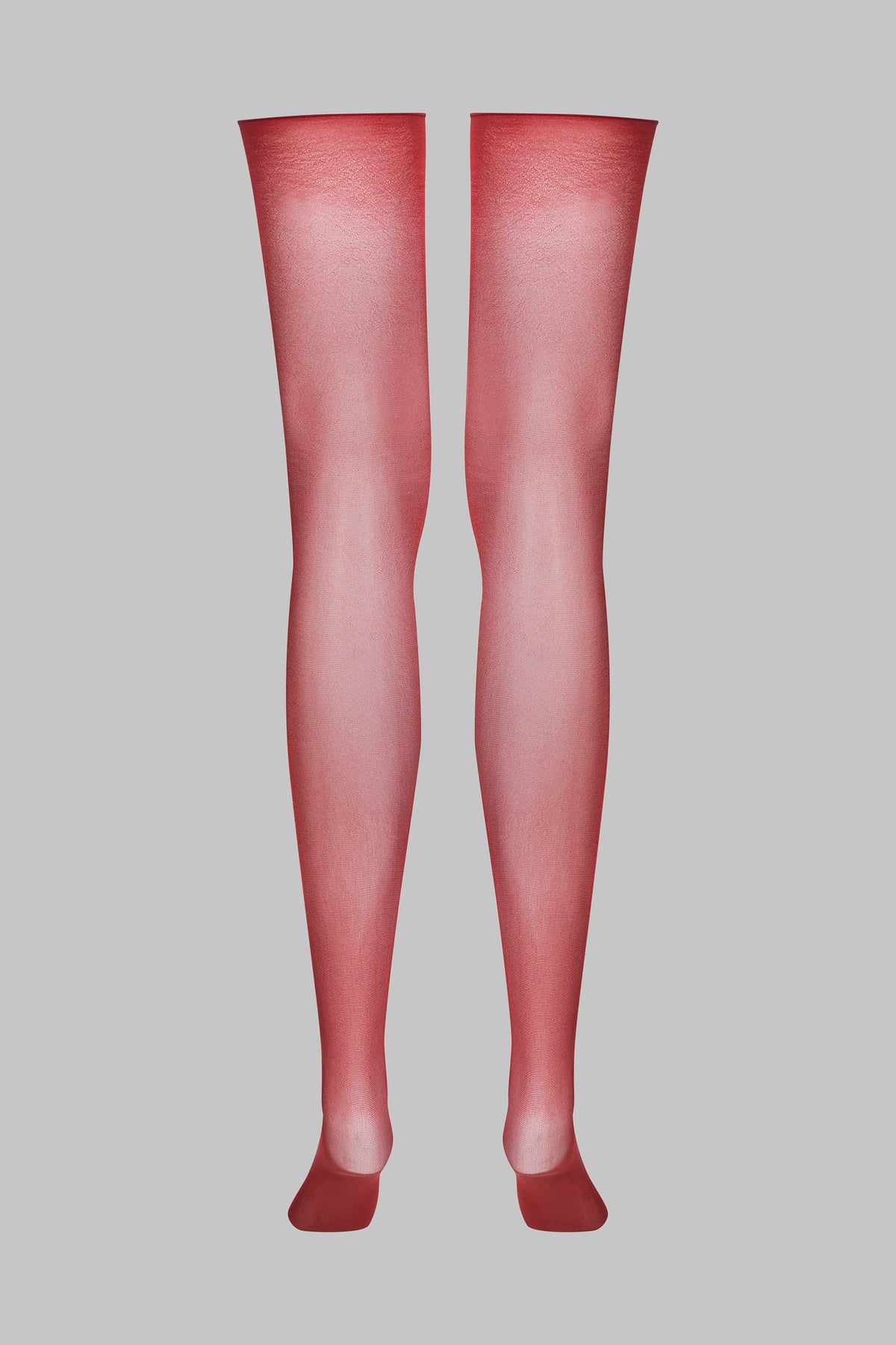 Cut and curled stockings 20D - Burgundy - LEGWEAR