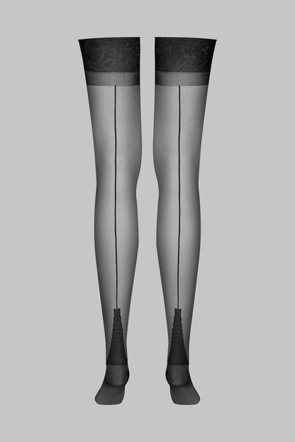 Back seamed nylon stockings Signature 15D - LEGWEAR