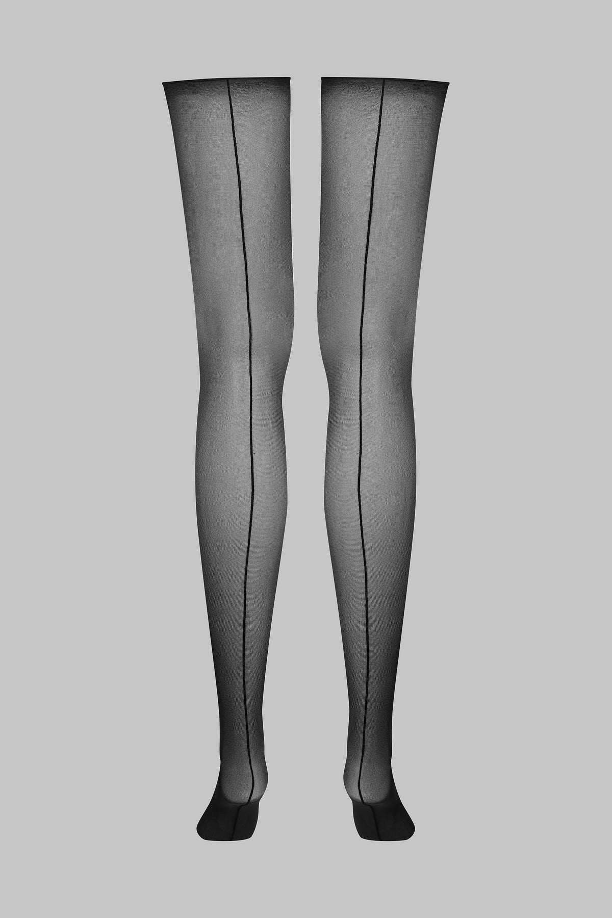 Cut and curled back seamed stockings - 20D - LEGWEAR
