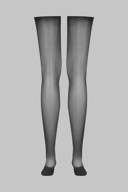 Cut and curled sheer stockings - 20D - LEGWEAR