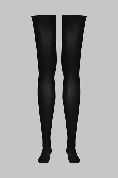 Opaque cut and curled stockings - 70D - LEGWEAR