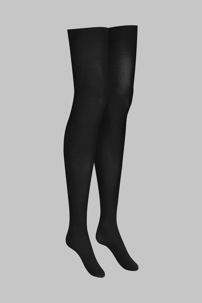 Opaque cut and curled stockings - 70D - LEGWEAR