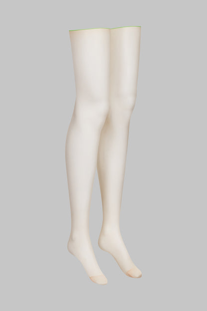 Cut and curled neon seamed stockings - 20D - LEGWEAR