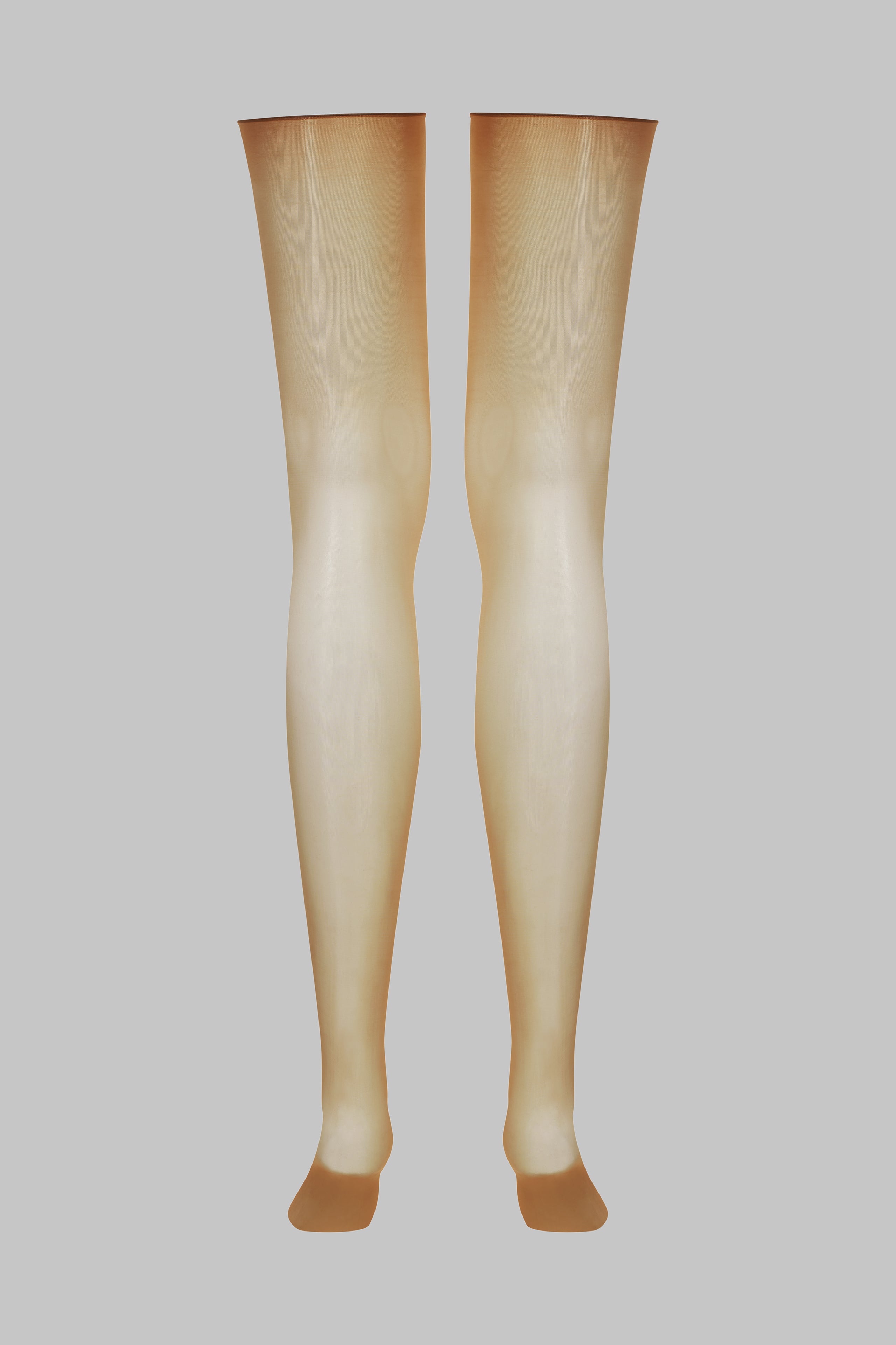 Glossy cut and curled stockings 20D - Caramel - LEGWEAR