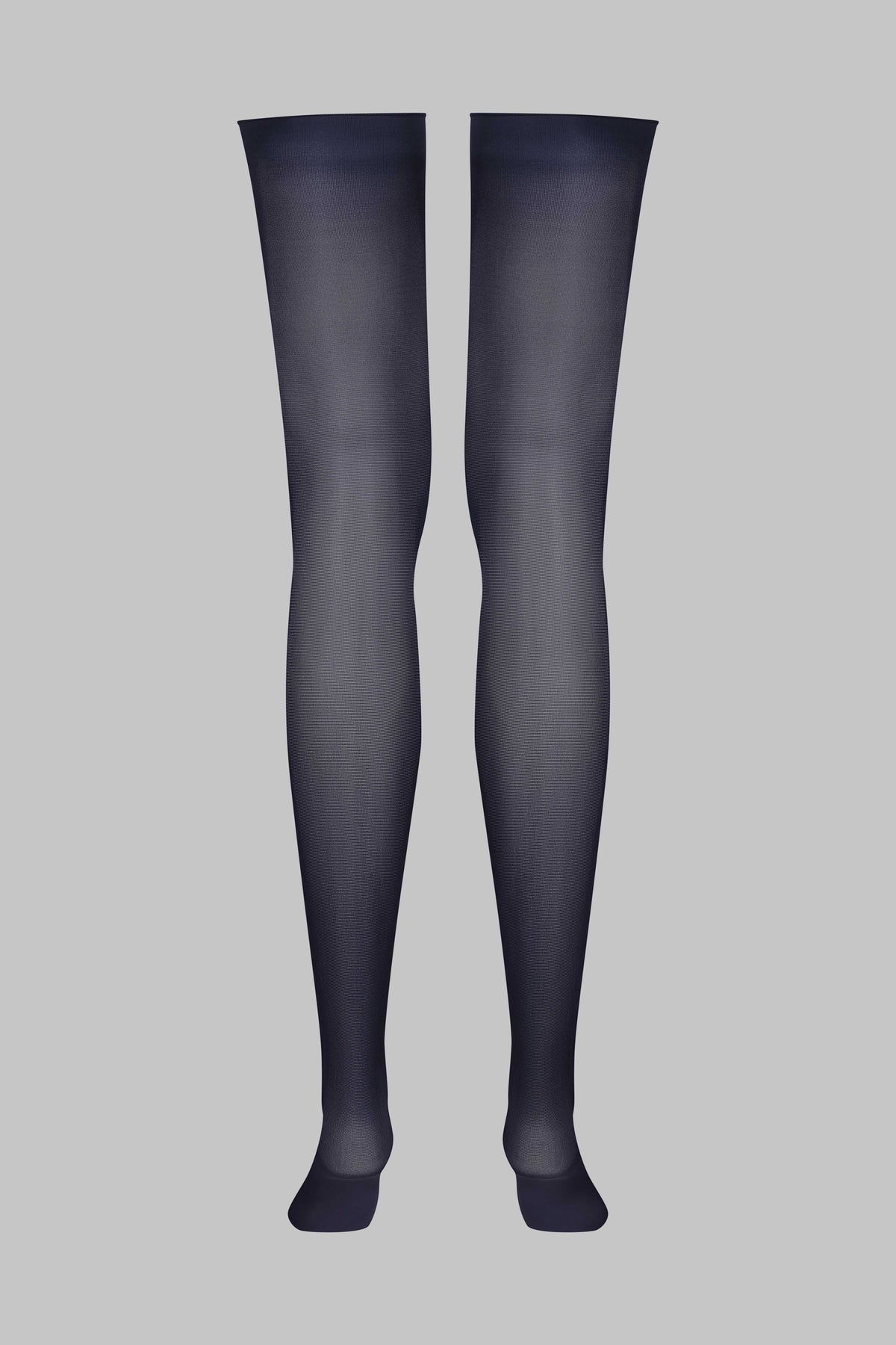 Cut and Curled Stockings 40D - Grey - LEGWEAR