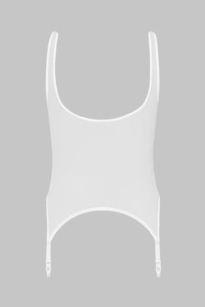 Strappy Bodysuit with Garters - Pure Tentation